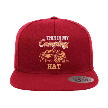 This Is My Camping Embroidered Flat Bill Cap